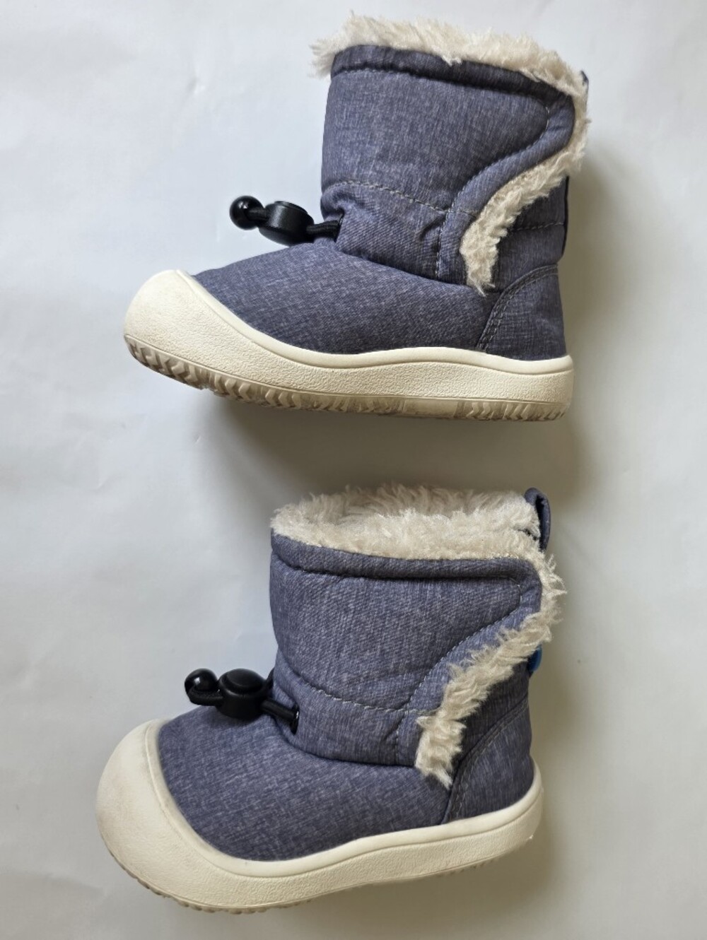 Kids Faux-Fur Lined Winter Boots in Heather Blue Jan & Jul